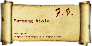 Farsang Viola névjegykártya
